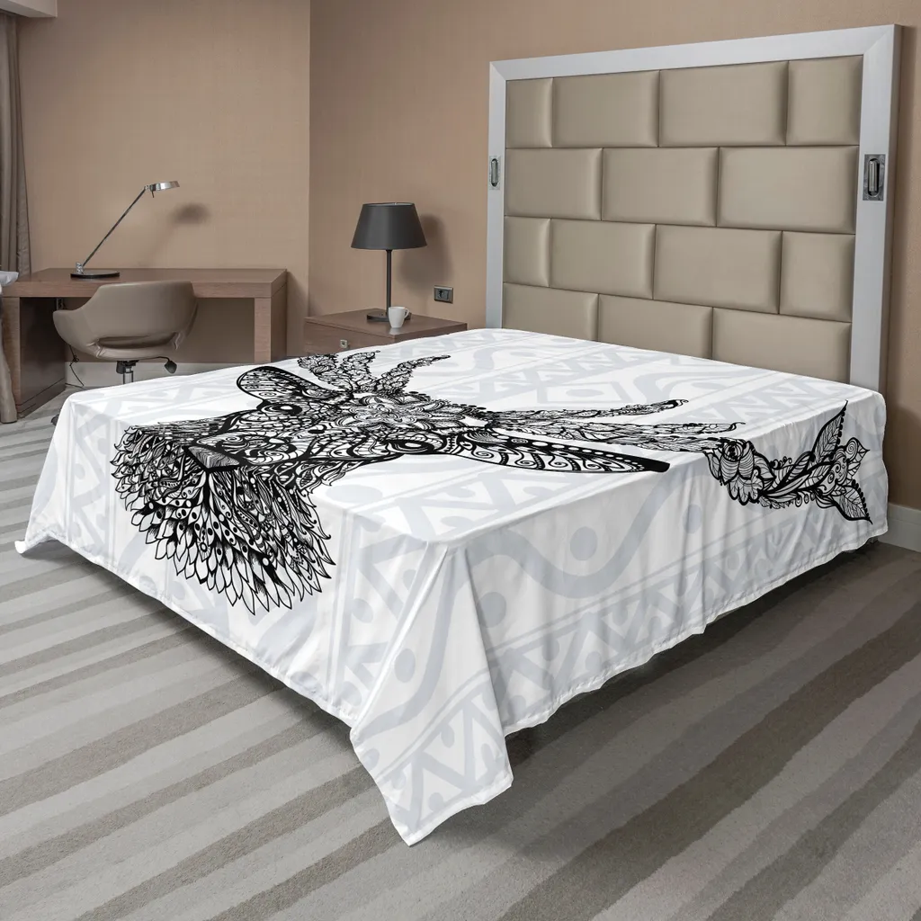 Lenzuolo ABAKUHAUS Hirsch Boho 244x205cm: Stile Polinesiano in Microfibra