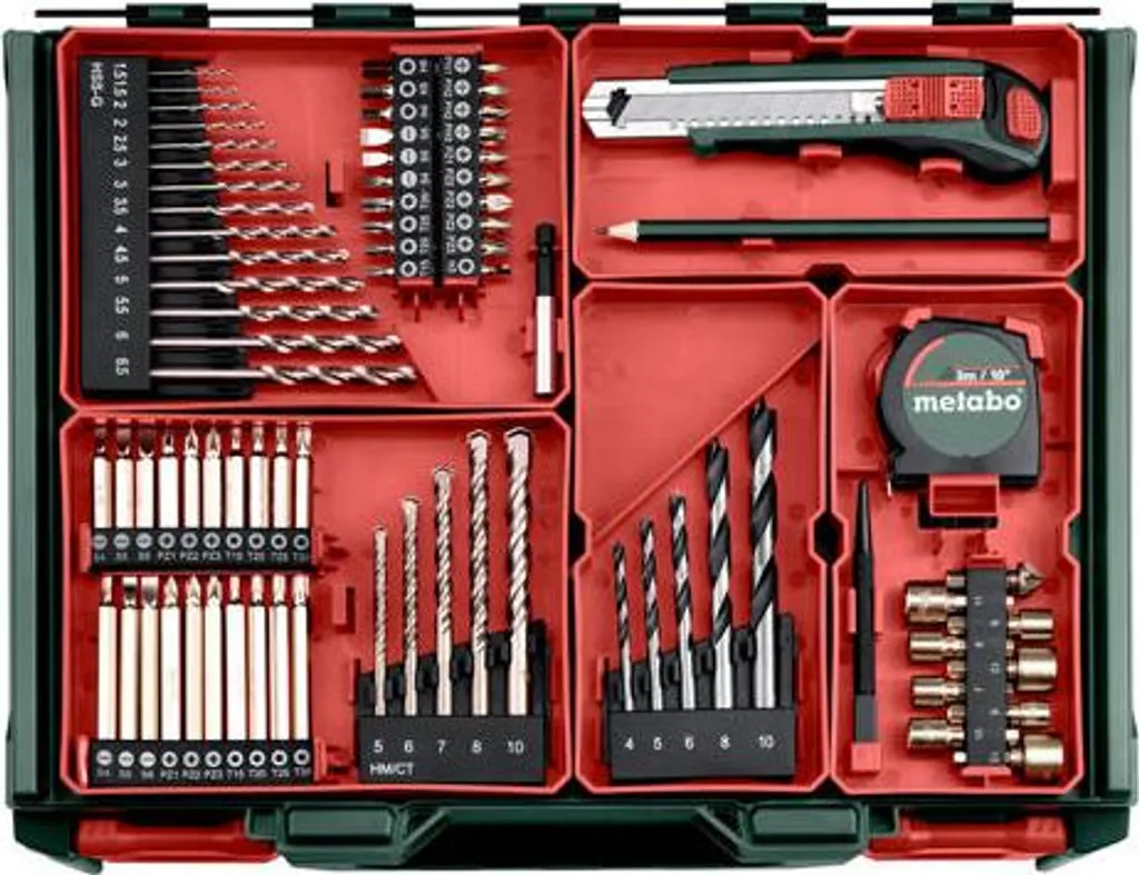 Metabo Perceuse à percussion Sb 18 Mobile Workshop avec 74 accessoires
