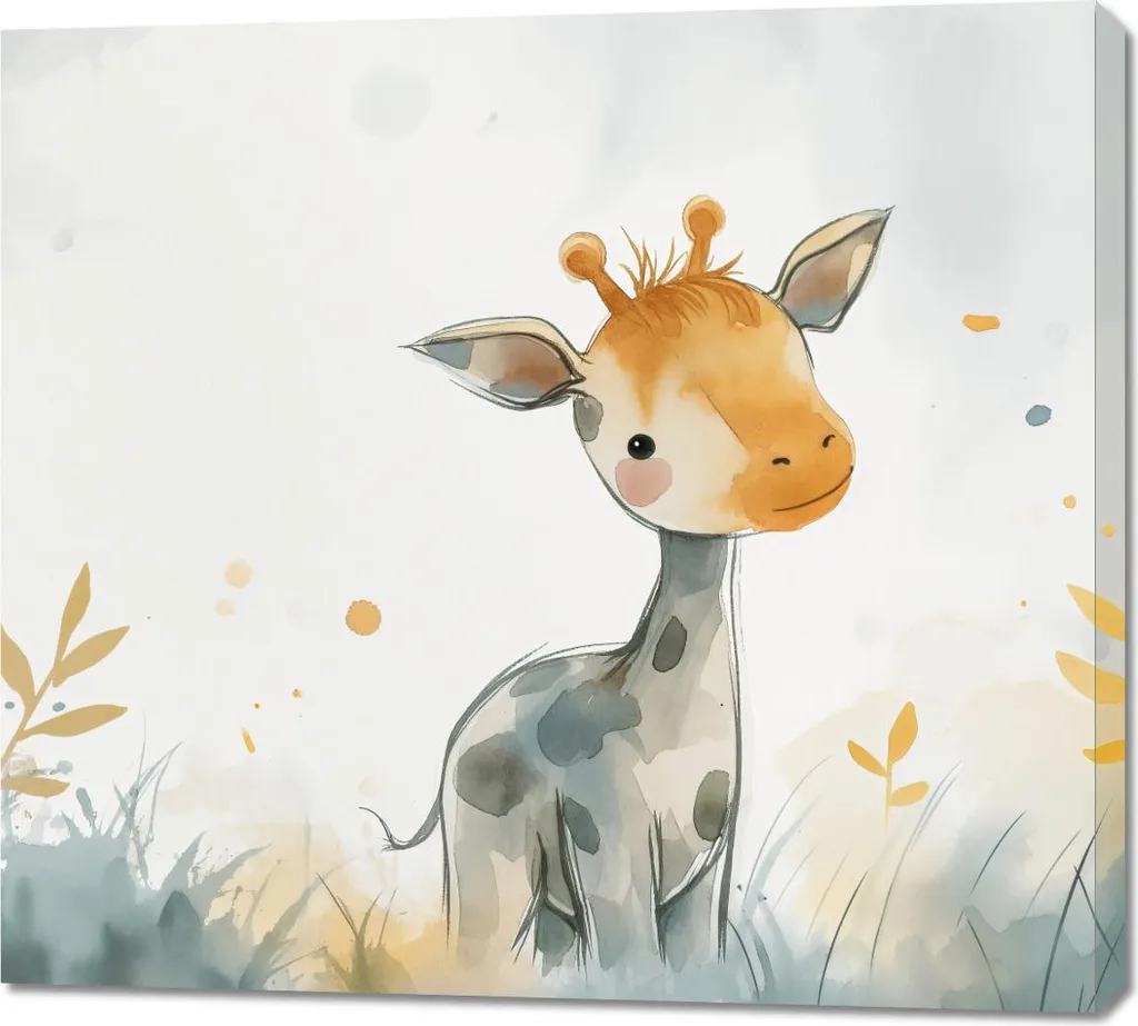 Quadro Design Giraffa 100x90cm - Opera Creativa per Pareti Originali