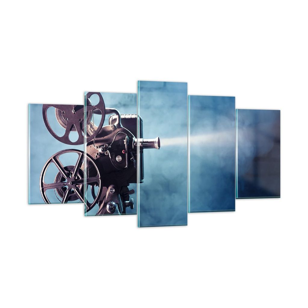 Bilder auf glas - Film projektor gedächtnis geschichte - 160x85cm - Glasbilder - Wandbilder - Kunstdruck - Wanddekoration aus Glas - Glas Bilder -...