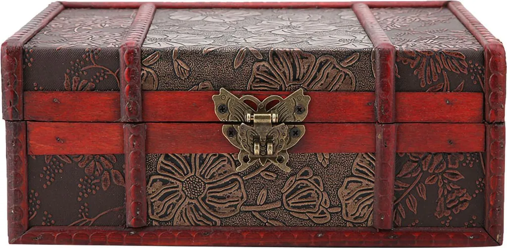 Coffret de rangement décoratif en bois style livre ancien pour bureau