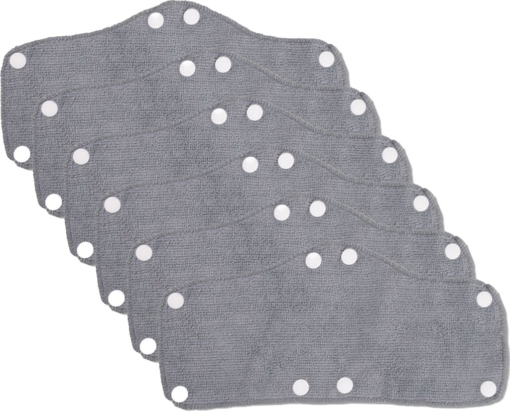 6pcs/Set Good Absorption Sweatband wiederverwendbares polyester hautfreundlicher feiner Textur Helm Schweißgurt für Arbeiter-Grau