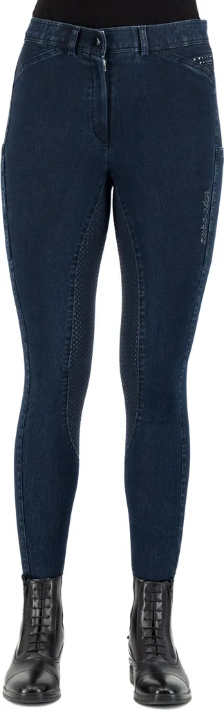 Pantalon équitation anti-glisse ESArista Euro Star jean navy T40