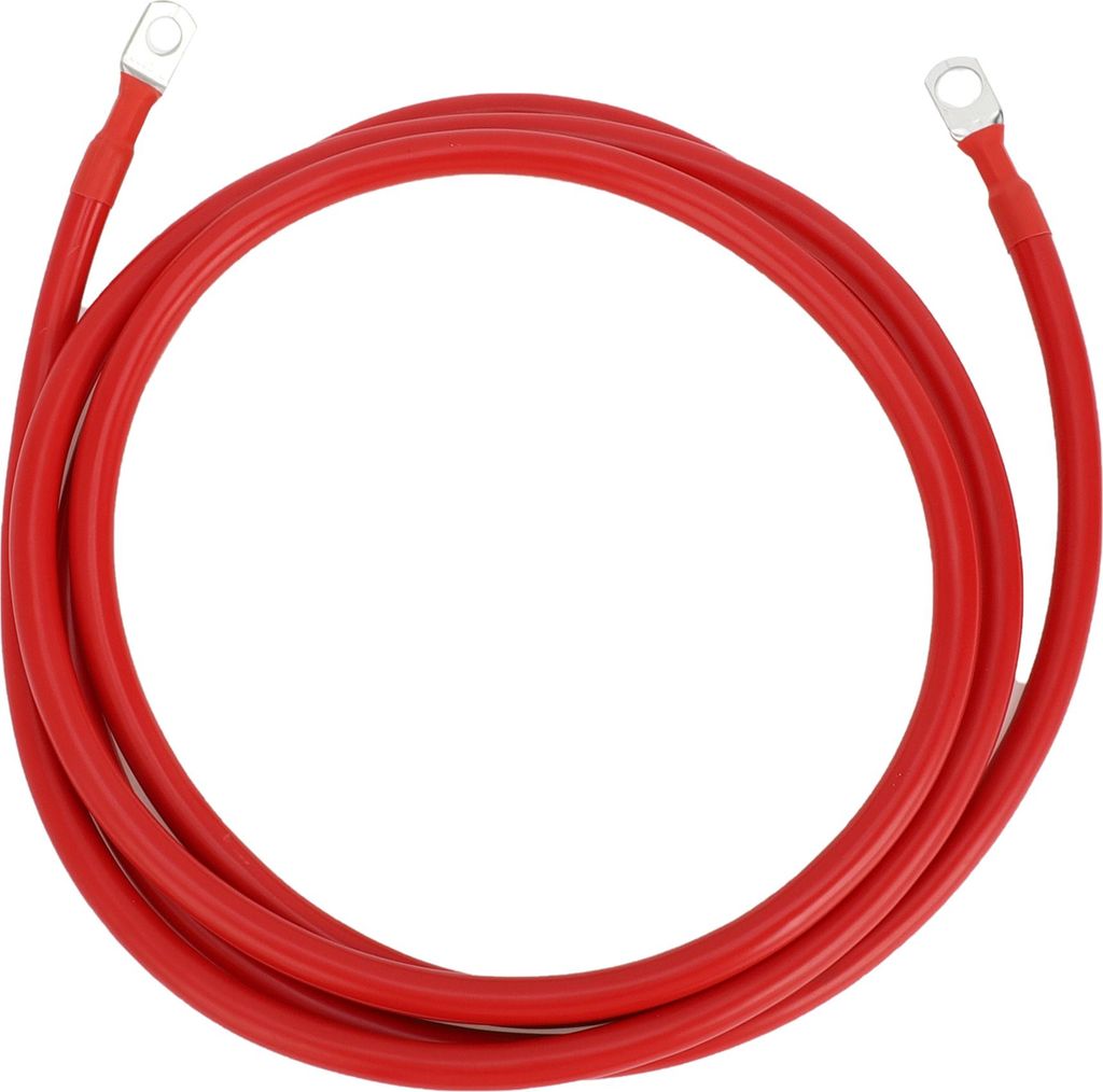 1 Stk. Universal Batterie-Wechselrichter-Kabel 3/8" Lug 5/16" Lug 8FT Batteriekabel 4 AWG Gauge Rot Verzinntes Kupfer