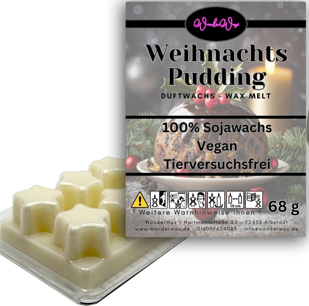 WonderWax Duftwachs Wax Melts für Duftlampe, 6 Sterne Duftmelt Wachsmelt Sojawachs Duftwachs Würfel für Raumdüfte, Wachs Duftöl Winter Indoor ...