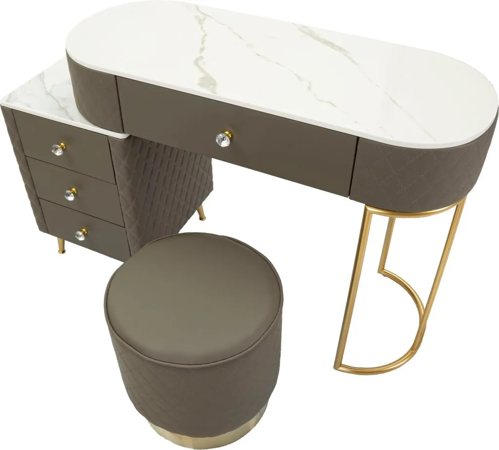 Console de hall d'entrée grise 120cm Sharon - Table d'appoint moderne