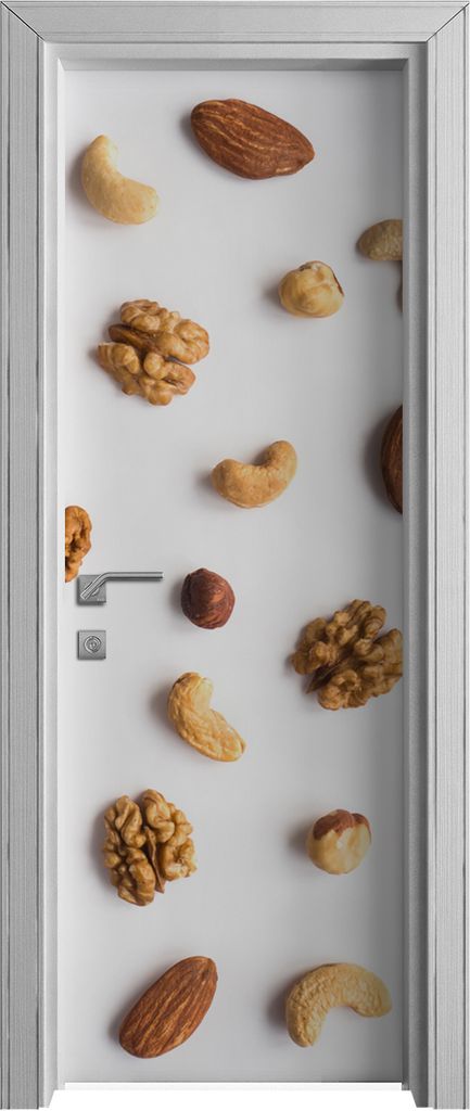 Tür Selbstklebende 70x210 cm Türfolie Türtapete Klebefolie - Nüsse Motive