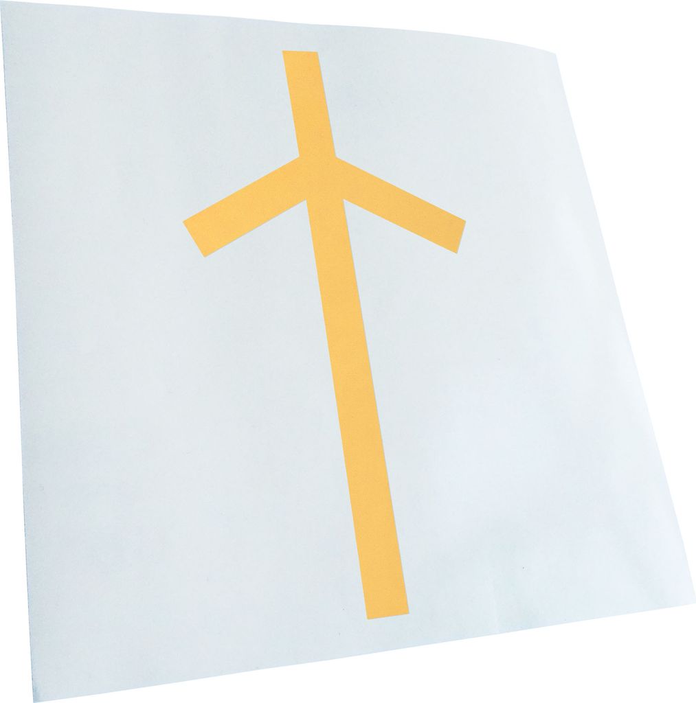 Kiwistar - Autoaufkleber - Weinrebenkreuz - Creme - 24x13cm - Aufkleber für Auto, Laptop, Fahrrad, LKW, Motorrad mehrfarbig JDM Decal Racing
