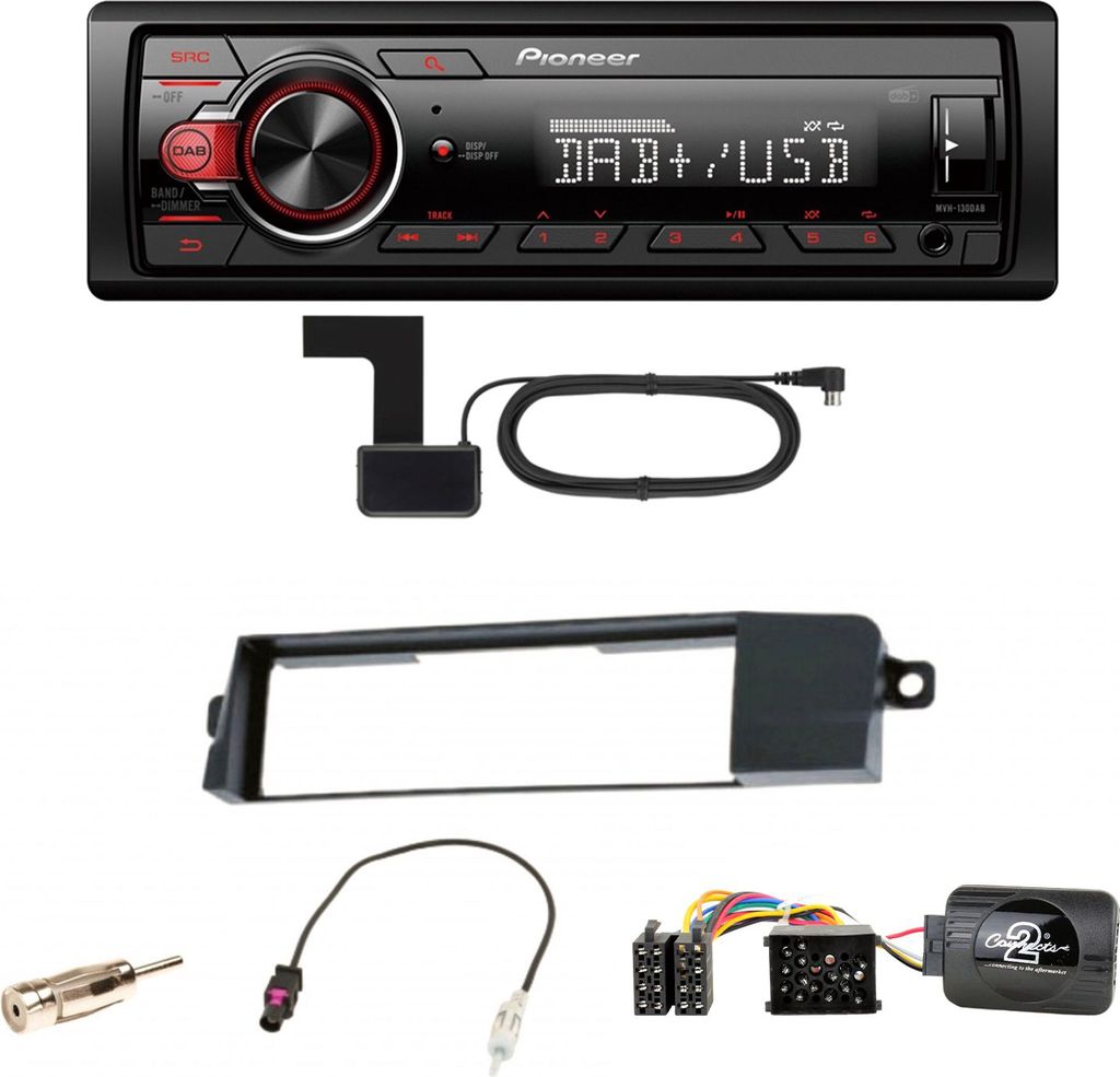 Pioneer MVH-130DAB Digitalradio USB Einbauset für BMW 3er E46