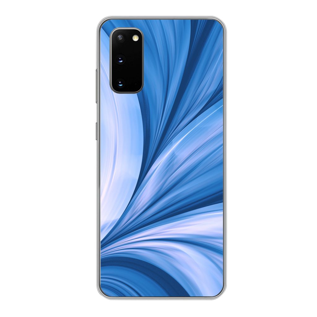 MuchoWow Handyhülle Schutzhülle Hülle für Samsung Galaxy S20 Blau - Abstrakt - Design Silikon Softcase Handy Hülle - Bild
