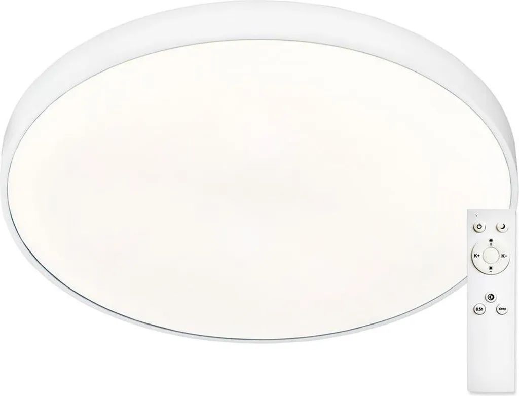 Luminaire Plafonnier LED 60W Télécommandé et Dimmable en Métal Gris