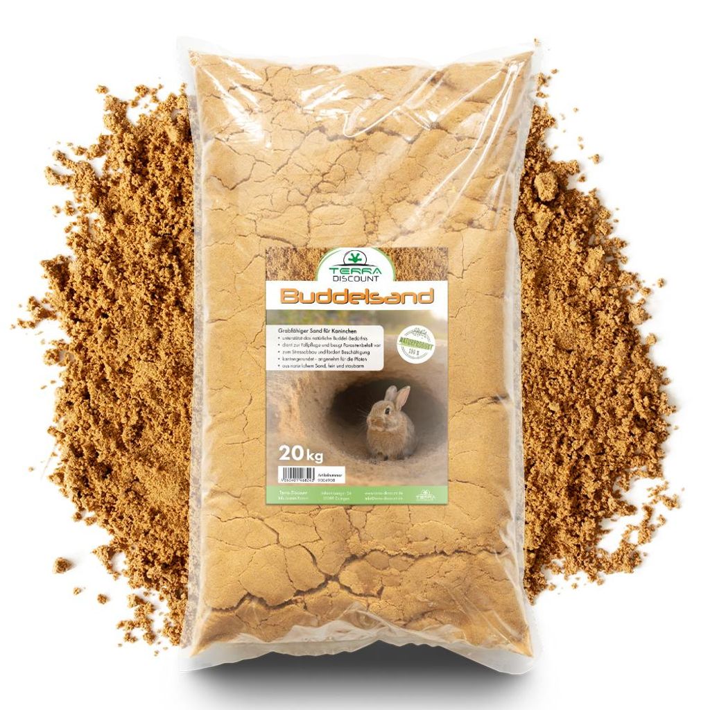 Buddelsand für Kaninchen 20 kg | Natürlicher grabfähiger Produktbild 