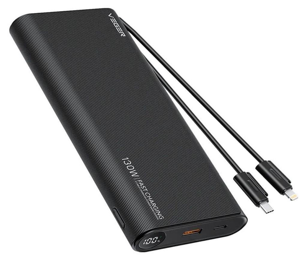 VEGER TC130, 25000 mAh, lithium-ion (Li-ion), 130 W, zwart Productafbeelding 