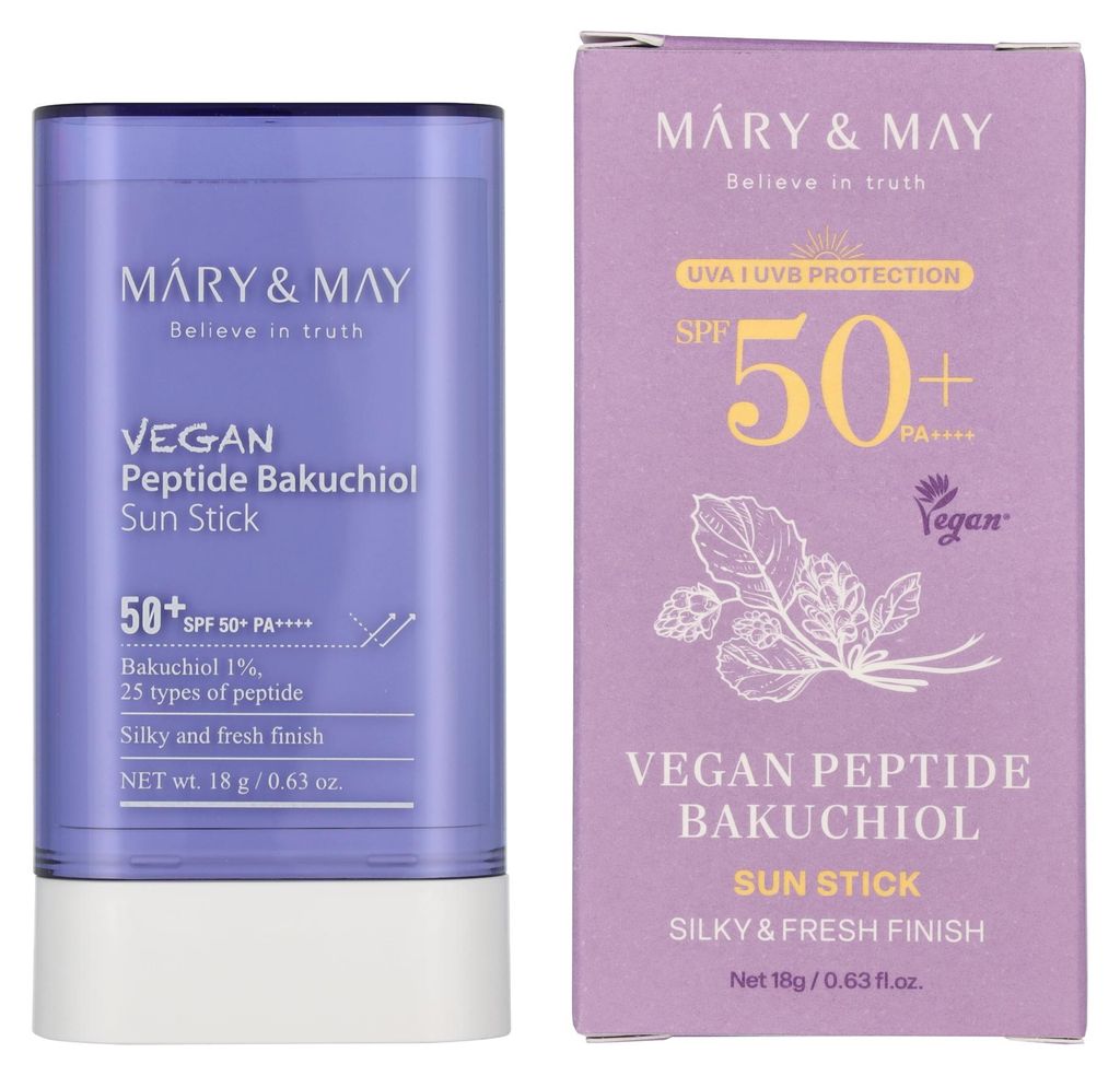 Mary&May Vegan Peptide Bakuchiol Sun Stick SPF50+ PA++++ Produktbild 