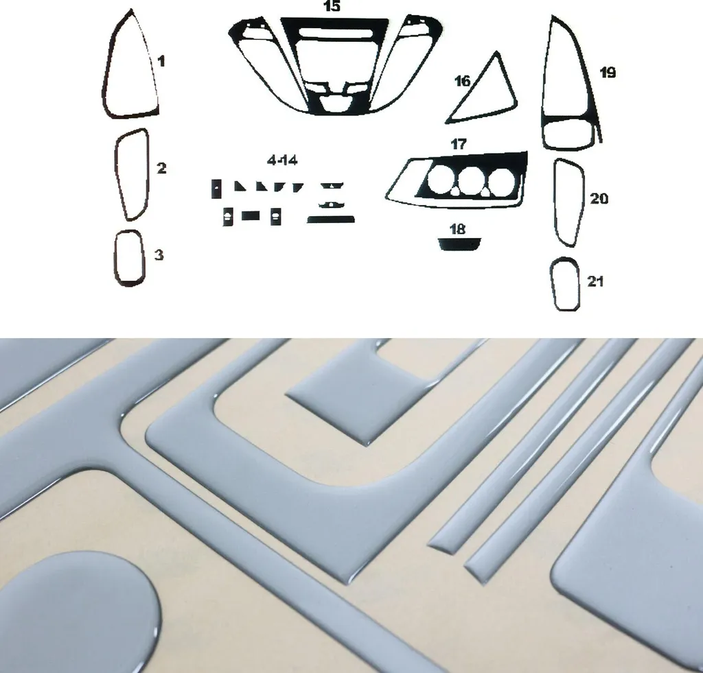 Elegance Kit Interni Ford Tourneo Custom 2012-2024 - Alluminio 22 Pezzi