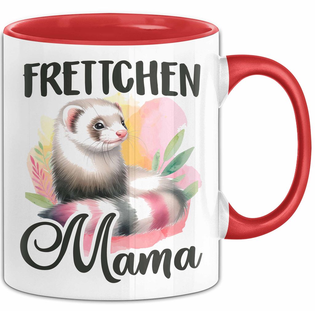 Frettchen Tasse Geschenk Frettchen Mama Geschenkidee Frettchen Besitzerin (Rot)