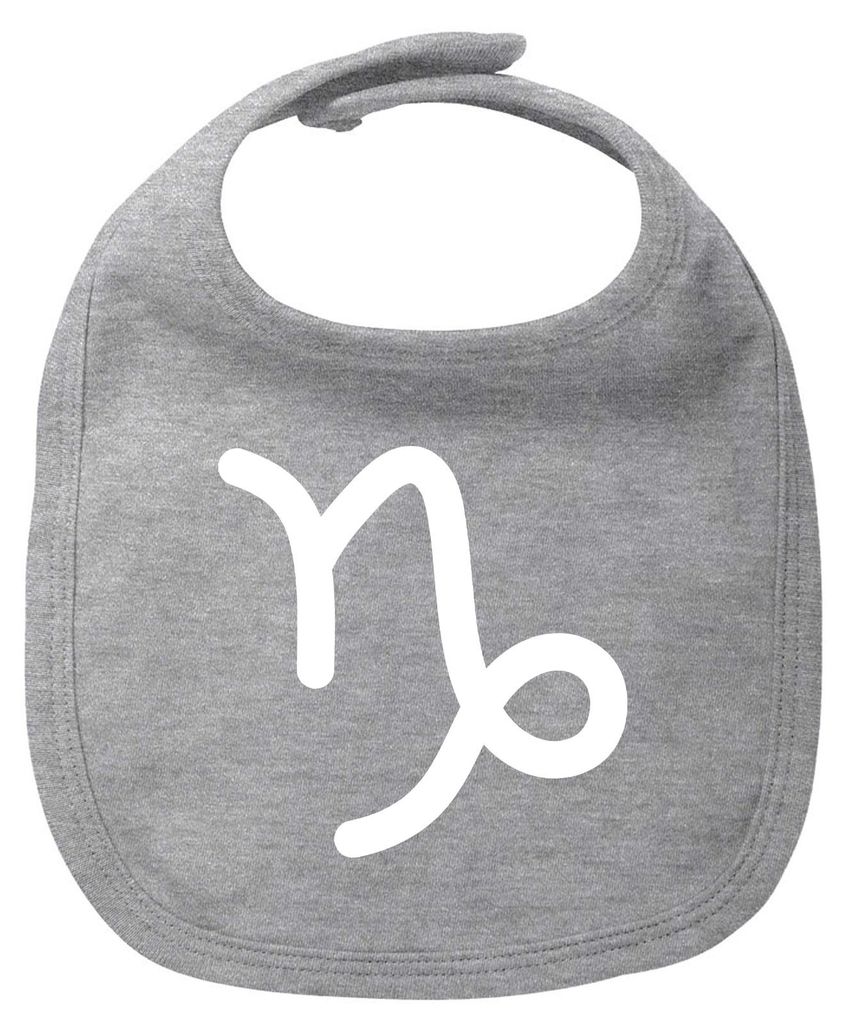 Huuraa Baby Lätzchen Steinbock Sternzeichen Zeichen Heather Grey Klettverschluss Baumwolle Latz Geschenkidee