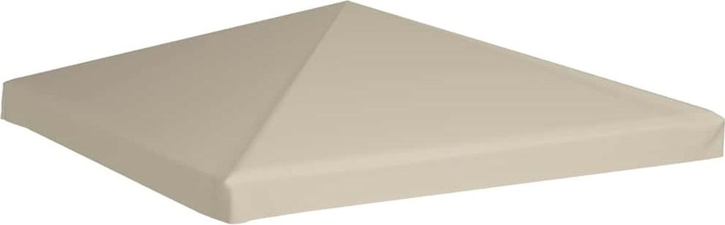 A beige pyramid-shaped pavilion roof cover.