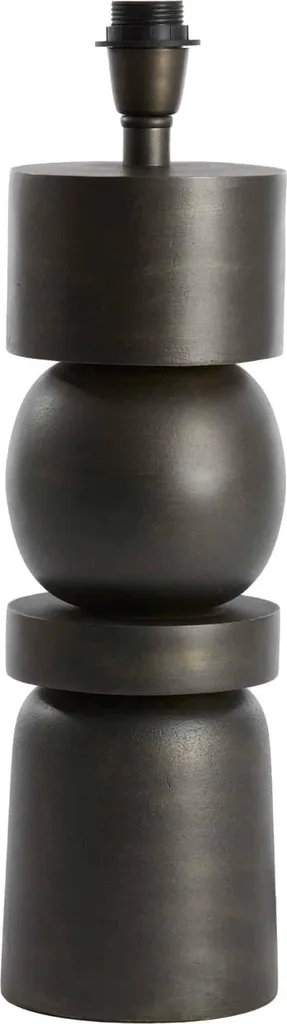 Light & Living Pied de Lampe Labis Gris Ø15x48cm - Luminaire d'Intérieur