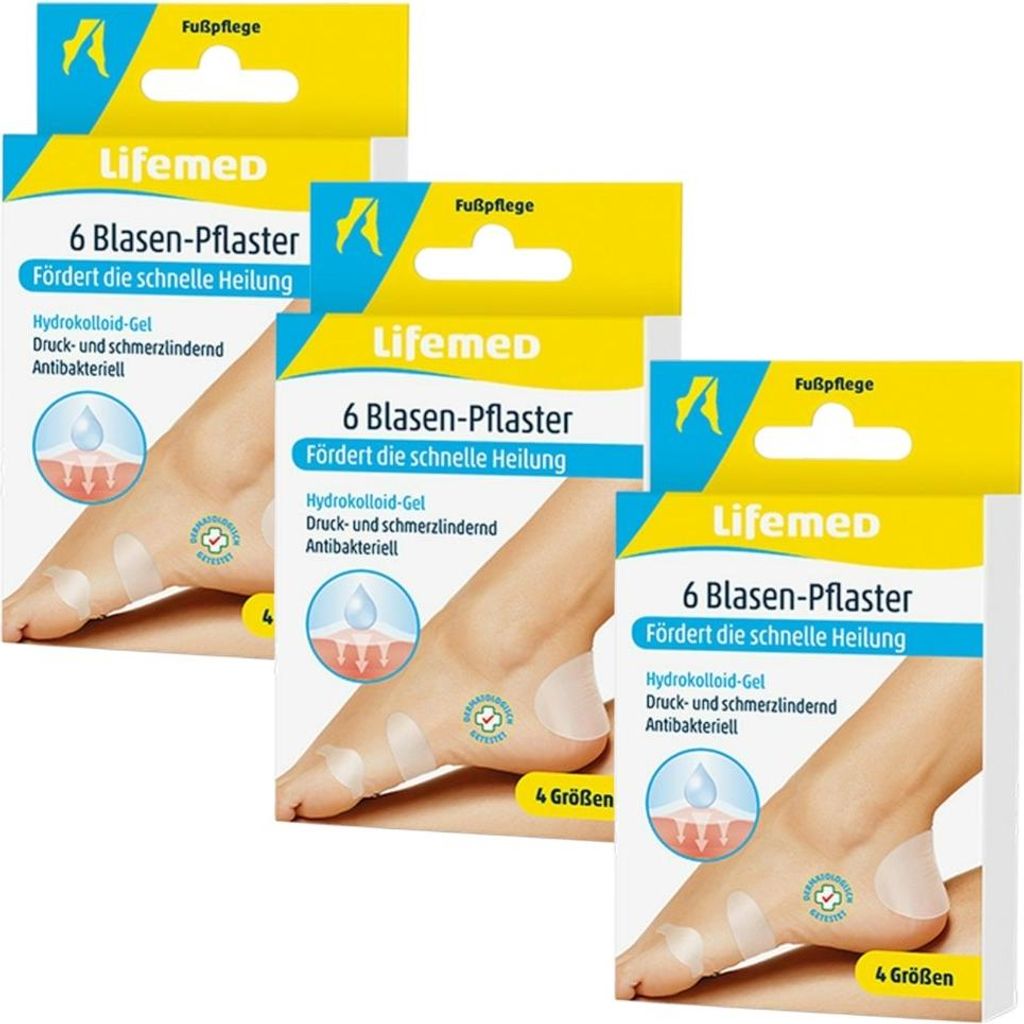 3x Lifemed Blasen Pflaster 3x 6 Stück Produktbild 