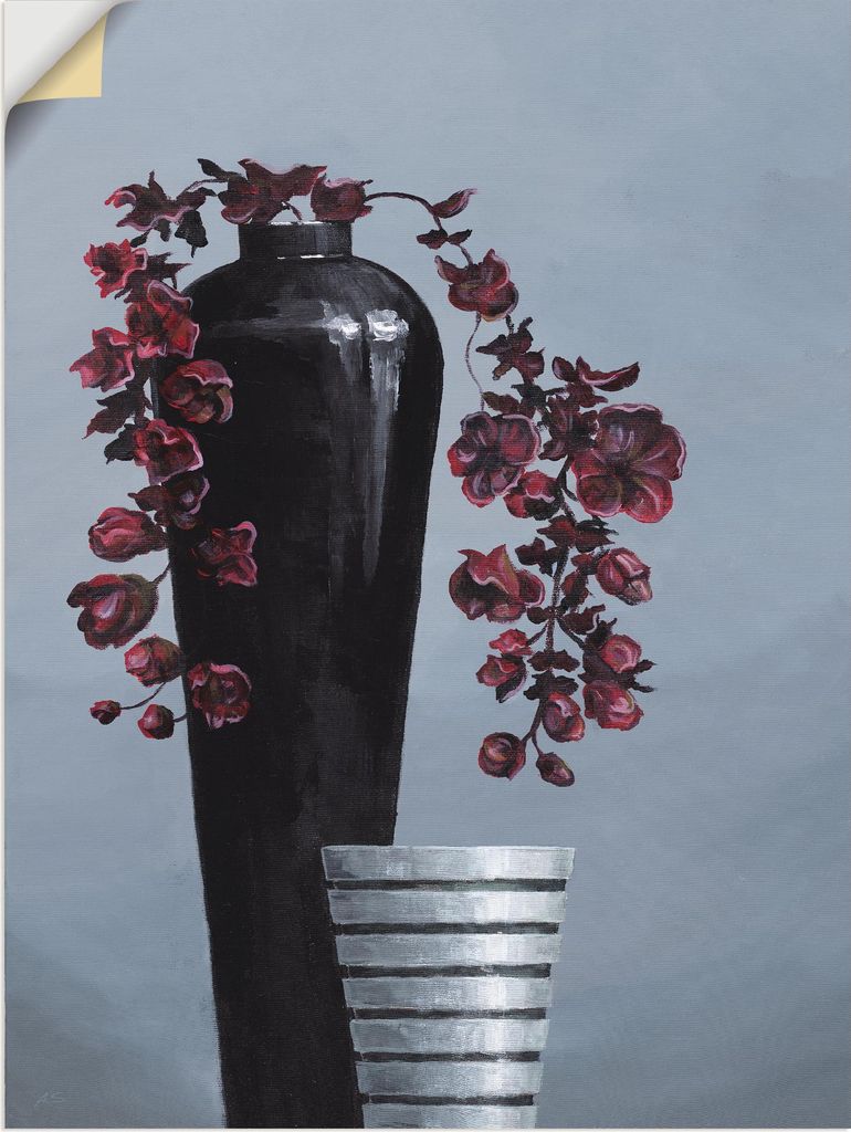 ARTland Wandbild, selbstklebend Metallische Vasen II Größe: 90x120 cm