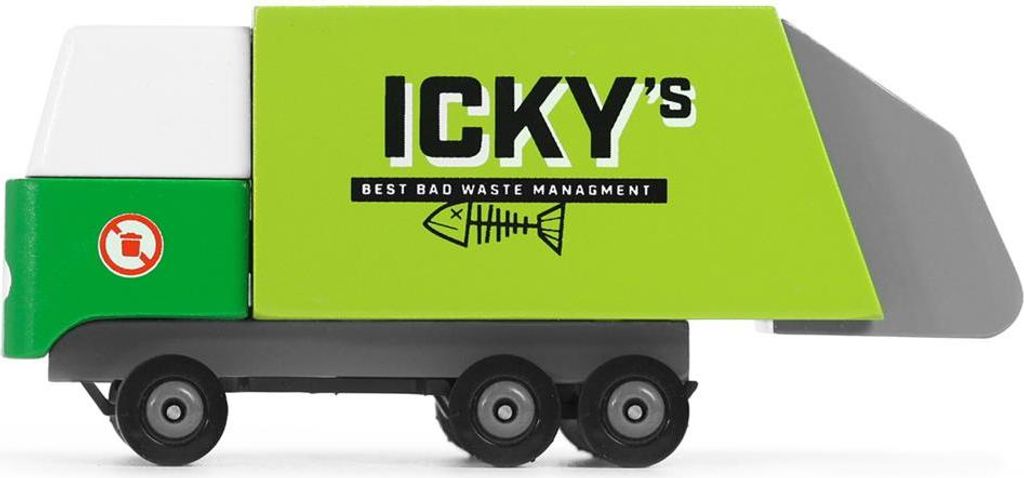 Candylab Holzspielzeugauto - Garbage Truck - buntes Design