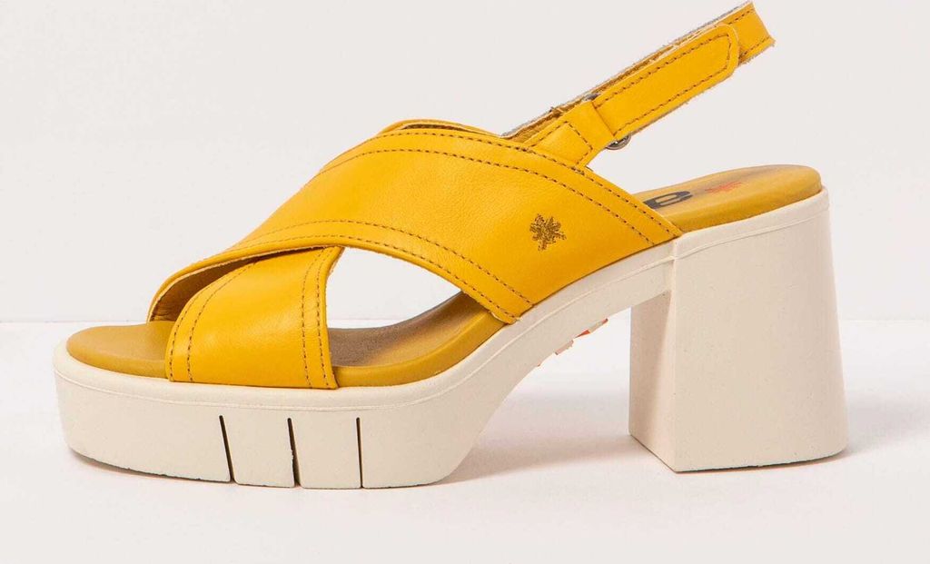 Art Sandalen mit hohem Absatz Damen 1990 NAPPA YELLOW / EIVISSA Farbe Gelb