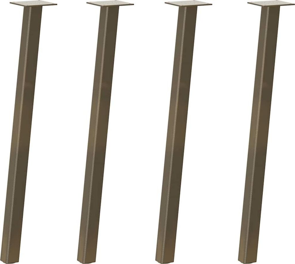vidaXL Konsolentischbeine 4 Stk. Naturstahl 72 cm Stahl