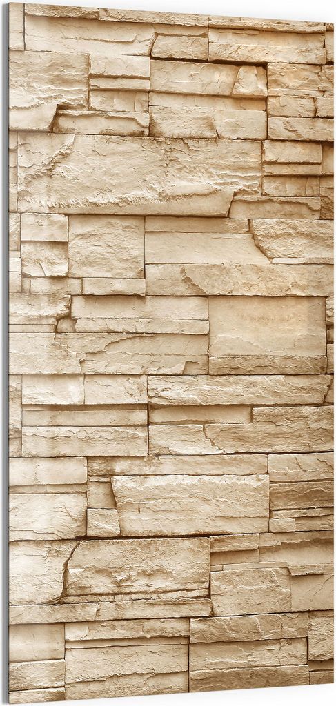 DEQORI Magnettafel Glas 50x100 cm 'Raue Schieferwand' beschreibbar Whiteboard