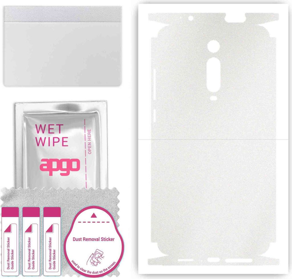 apgo Rückseite + Seiten Schutzfolie, Skin, kompatibel mit Xiaomi Redmi K20 Pro, Hinten Displayschutzfolie aus Vinylfolie, kratzfest, einfache Mont...
