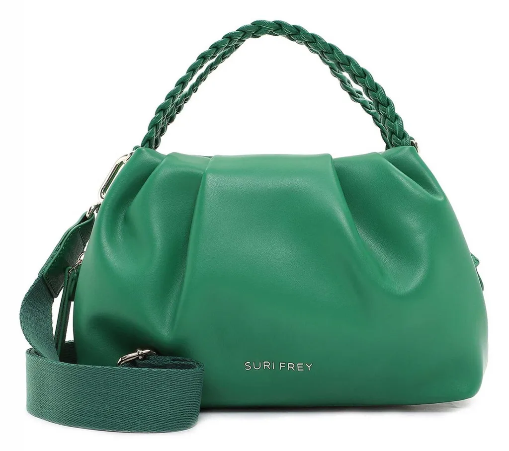 Grand sac à main Josy SURI FREY vert avec multi-poches et bandoulière