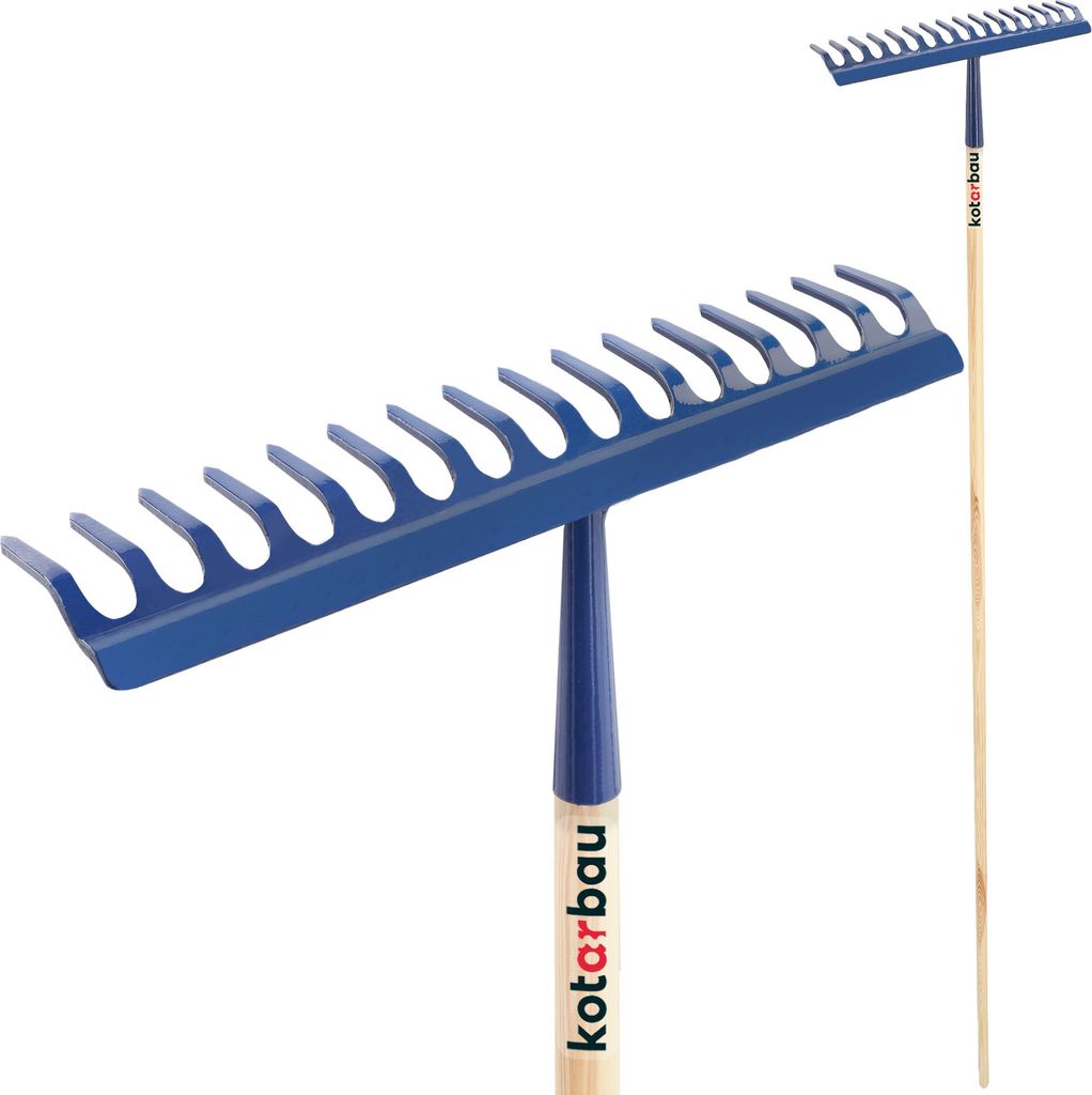 KOTARBAU® Laubrechen 43 cm Metall Rechen für Gras & Laub Produktbild 
