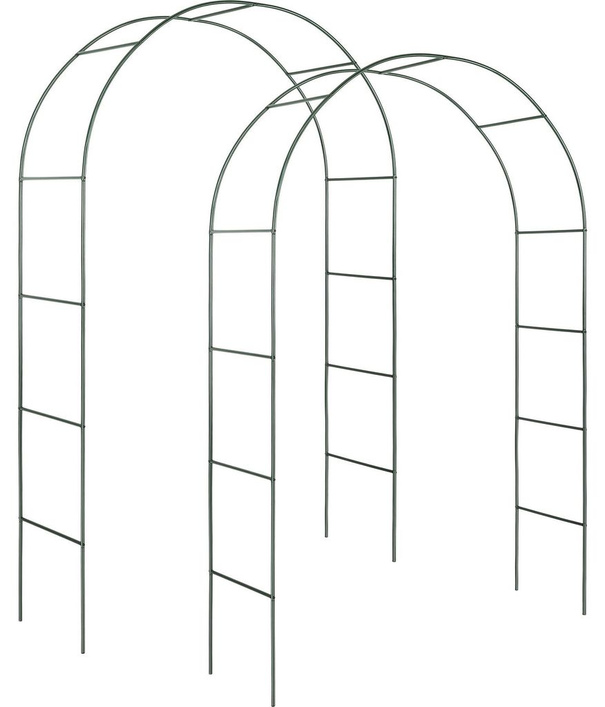 tectake® 2er-Set Rosenbogen aus Stahl 140 x 40 x 240 cm Produktbild 