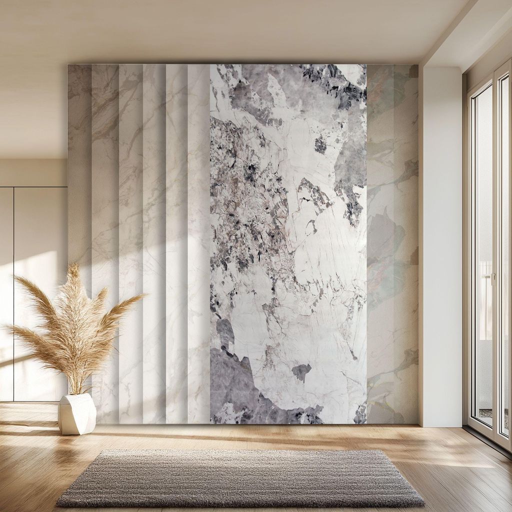 HEXIM Marmorplatten Optik 10 Stück 280x122 cm SPC Kunststoff Innen & Außenbereich Granit Steinoptik - Duschrückwand Küchenrückwand Spritzschut...