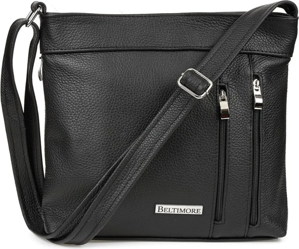 Borsa Tracolla Beltimore KRAX95 Black: Must-Have Uomo in Vera Pelle