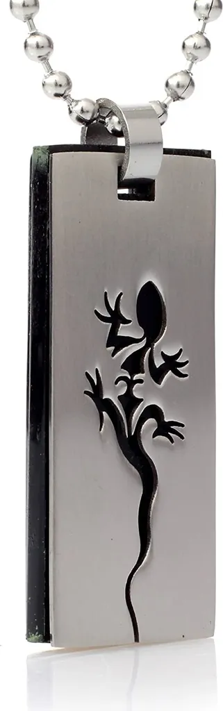 Collana Uomo Geco Nero Acciaio Inox SLP-gecko - Accessorio Urban 50cm
