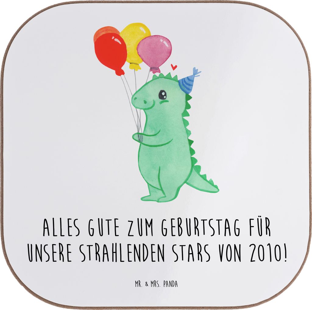 Mr. & Mrs. Panda Untersetzer für Gläser 2010 Geburtstag Stars - Weiß - Geschenk, Happy Birthday, Alter, Freude, Geburtstagsfeier, Geburtsjahr, H...