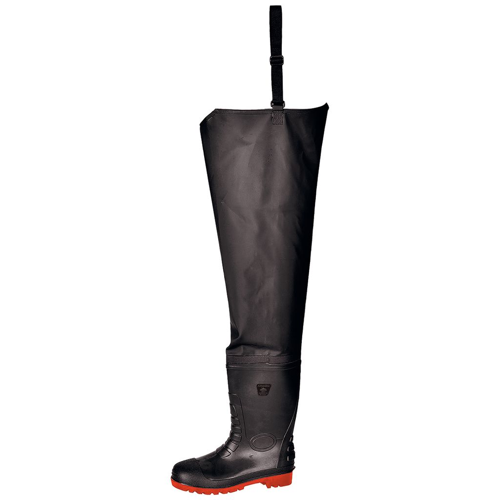 Portwest FW71 Sicherheits Hüft-Watstiefel S5 Black Gr. 45
