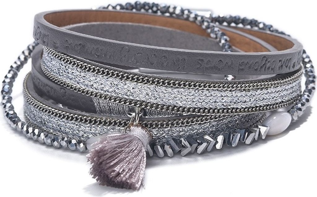 UM-18806 Armband in Grau – Eleganter Damen Schmuck KP18806