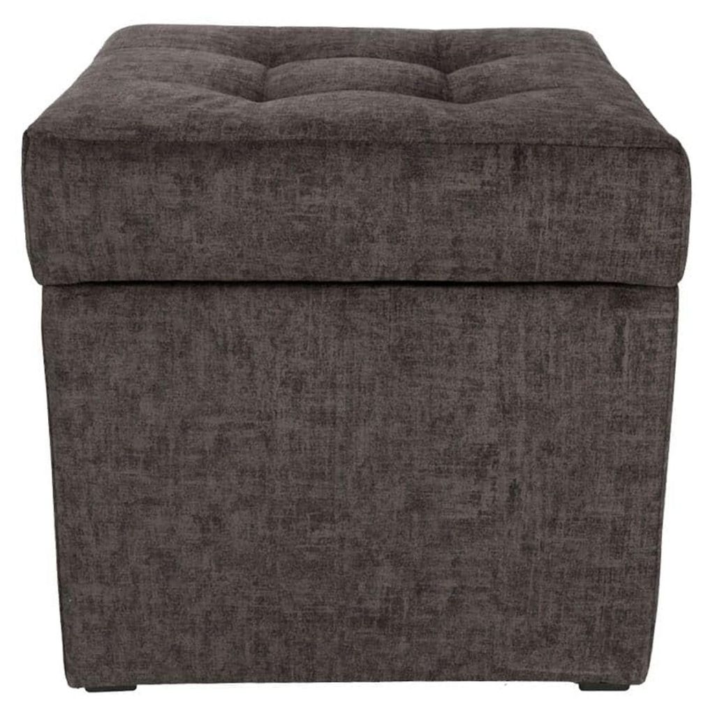 MG Design, hnědý podnožový taburet, 45x45 cm - úložný Obrázek produktu 