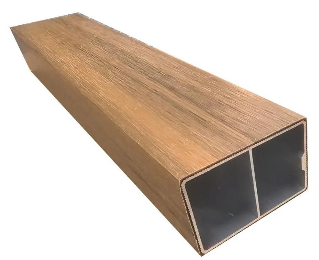 Outgarden | 3 m | Teak 60x40 mm 3 m Fassadenprofil WPC Sonnenschutz, Co extrudiert Sonnenbrecher, witterungsbeständig, lichtdurchlässig, Blendsch...