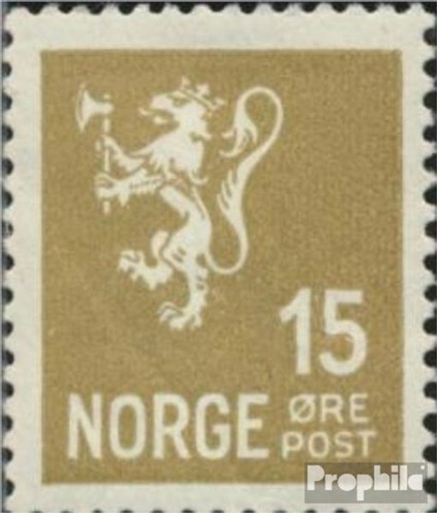 Briefmarken Norwegen 1926 Mi 122A postfrisch Wappenlöwe