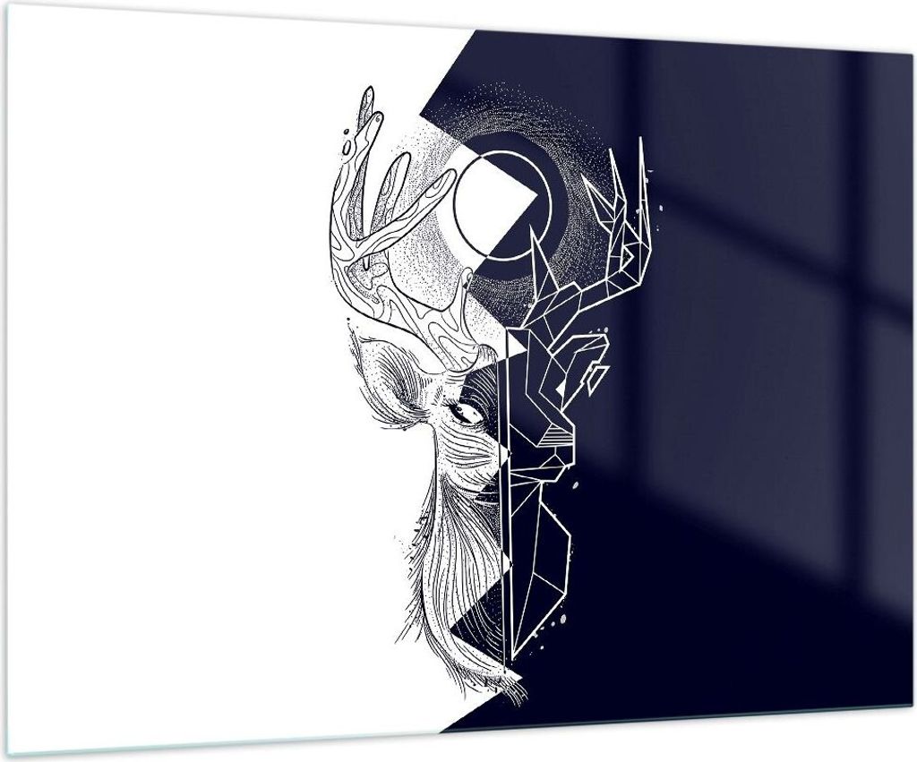 Bilder auf glas - Abstraktion modern - 100x70cm - Glasbilder - Wandbilder - Kunstdruck - zum Aufhängen bereit - Wanddekoration aus Glas - Glas Bil...