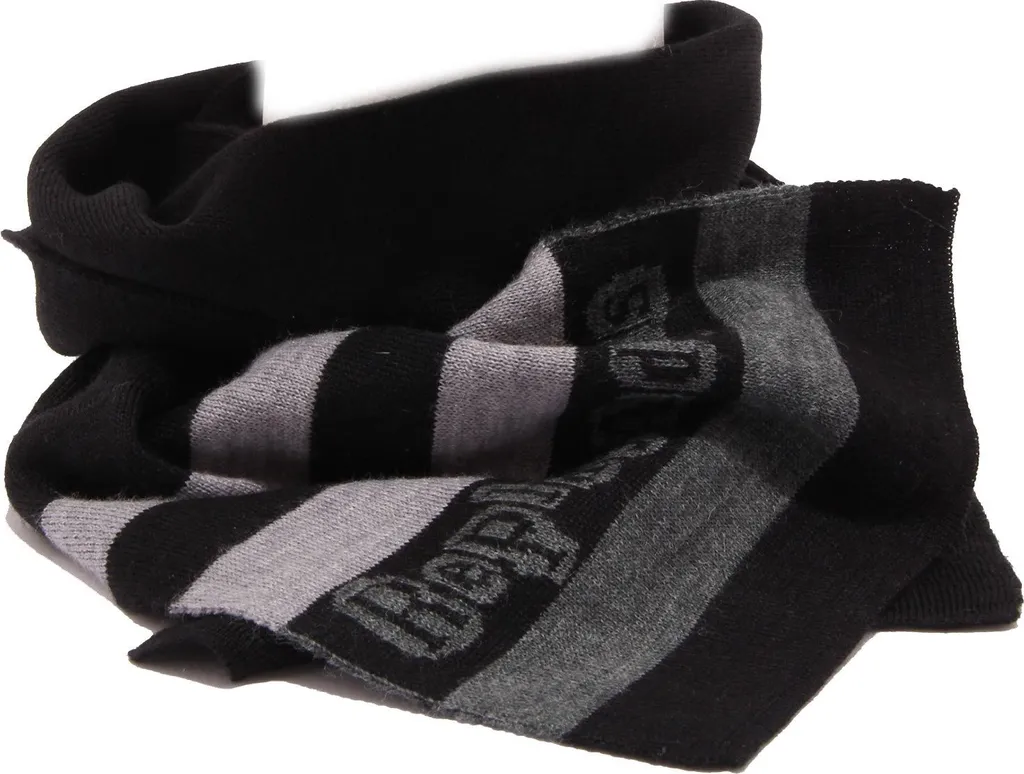 Sciarpa Replay & Sons 3753T per Bambini - Lana Mista Grigio Nero