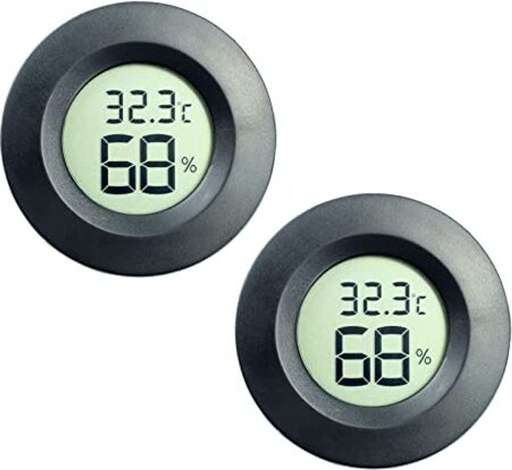 2 -Pack -Innen -Thermometer, digitales Mini -Hygrometer -Thermometer LCD Monitor Outdoor Feuchtigkeitsmesser Luftbefeuchter Keller Babyzimmer Fahrenhe