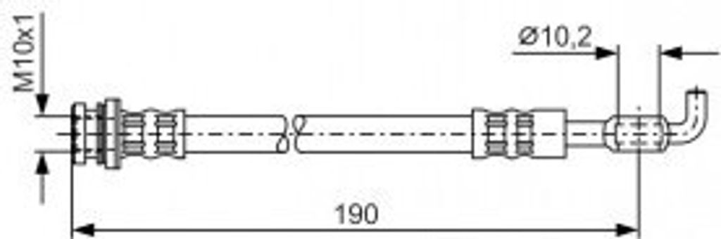 BOSCH 1 987 476 338 - OE 97124878 Bremsschlauch für Frontera B (U99)