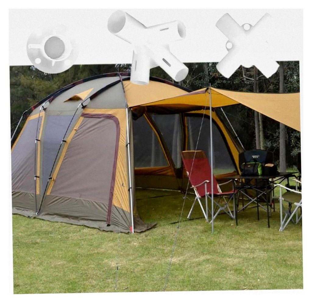 Pavillon-Anschluss, 9 Stück, für 300 x 300 cm große Pavillon-Ersatzteile, 25/19 mm, Zubehör für Camping und Ausflüge