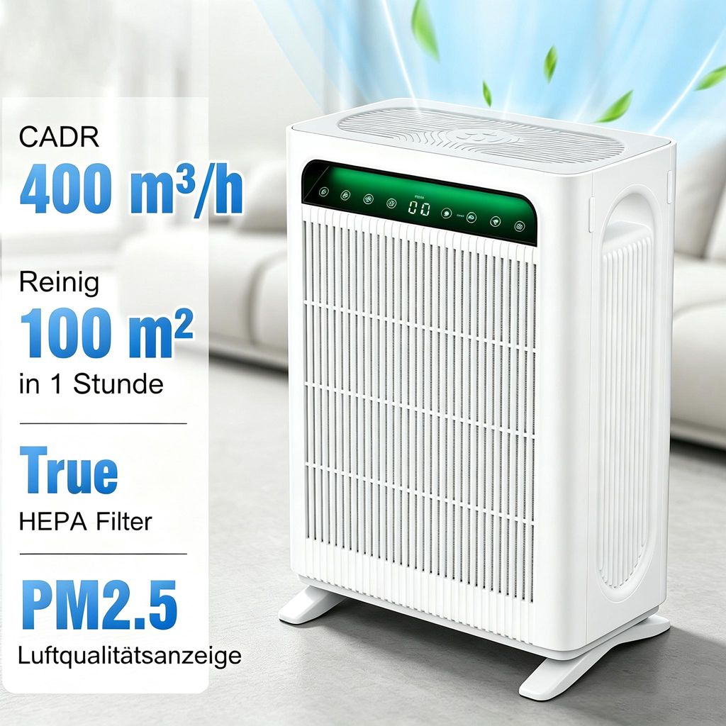 KNKA pro Luftreiniger mit Dual-HEPA-Filter für Allergiker, Produktbild 