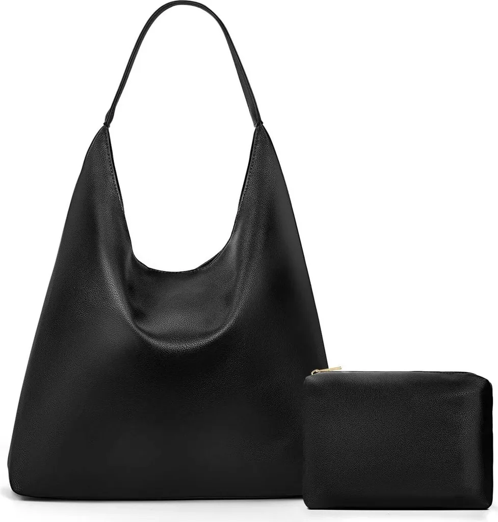 Borsa in pelle scamosciata Tote Bag Ladies Handbag Large Brown Magnetic