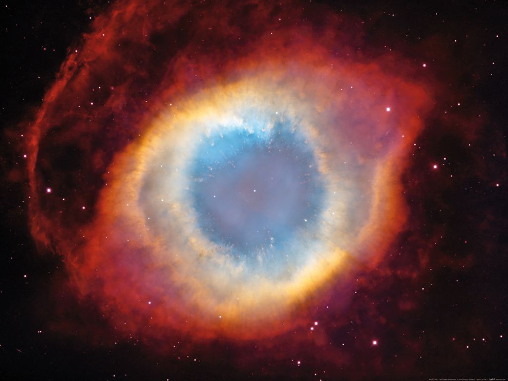 Der Weltraum Kunstdruck Bild - Der Helixnebel, Das Auge Gottes (60 x 80 cm)